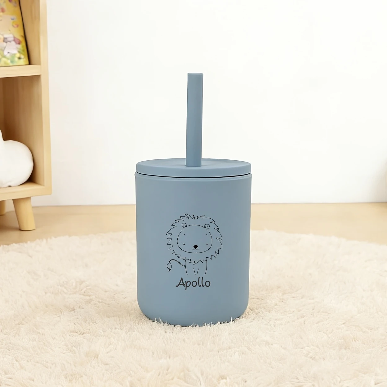 1pc 맞춤형 새겨진 실리콘 컵 7oz, 누출 방지 밀짚 텀블러, 맞춤형  훈련 컵, 베이비 샤워 생일 선물