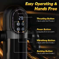 Automatischer Stoßsauger, männlicher Masturbator, Blowjob, Masturbation mit Griff, LCD-Display, Penispumpe, Stroker, Sexspielzeug für Männer, 18 5