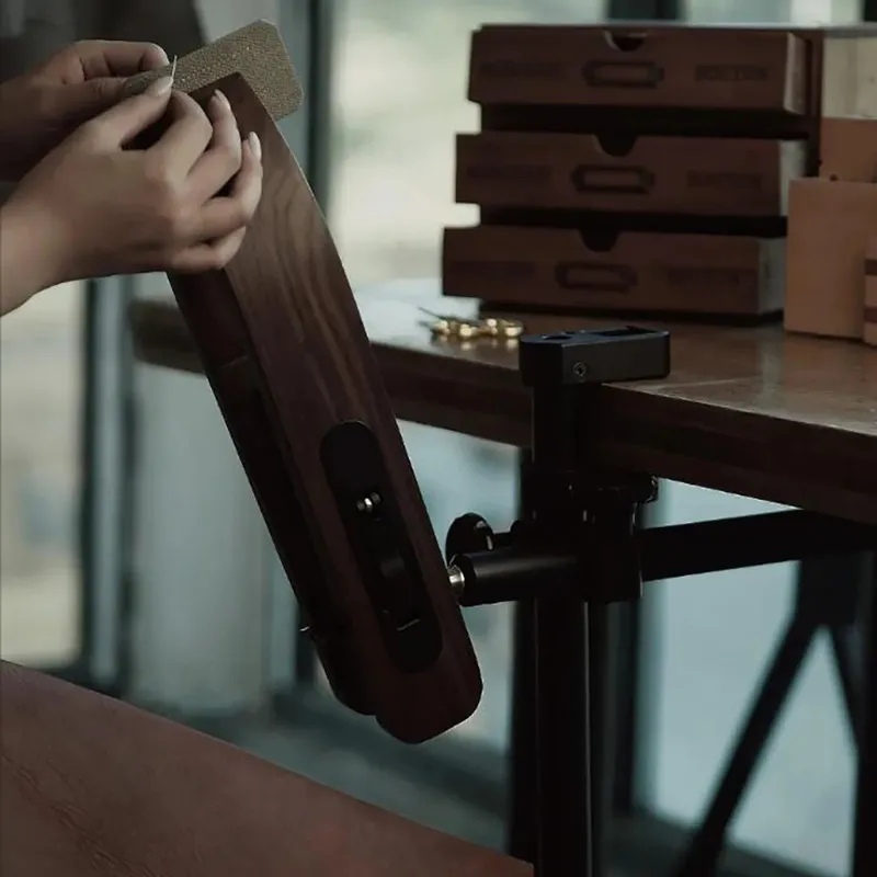 Morsetto per cucire Pony da cucire in pelle di legno di faggio morsetti per punto morsetto per cavallo regolabile da tavolo Clip di fissaggio portatile strumento artigianale a mano  15