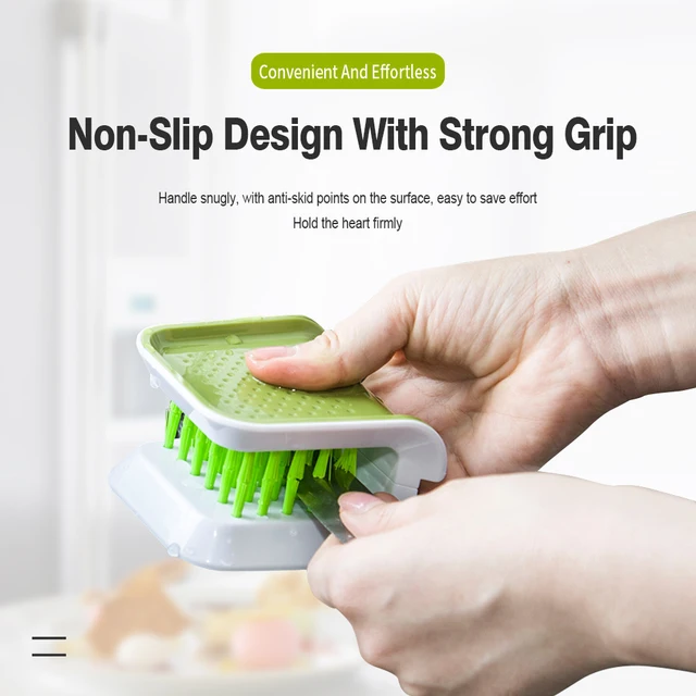 Non-Slip Blade Brush, Knife Cleaner, ABS Cutlery Cleaner, Green Double  Sided Bristle Scrubber for Kitchen Chopsticks Fork Spoon Knives Washing by