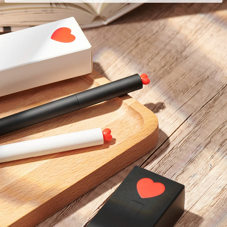 KACO POPUP Gel Pens - 6 Black Ink Pens + 6 Refills | 0.5mm Tip, Quick-Drying & Smudge-Proof For Journaling