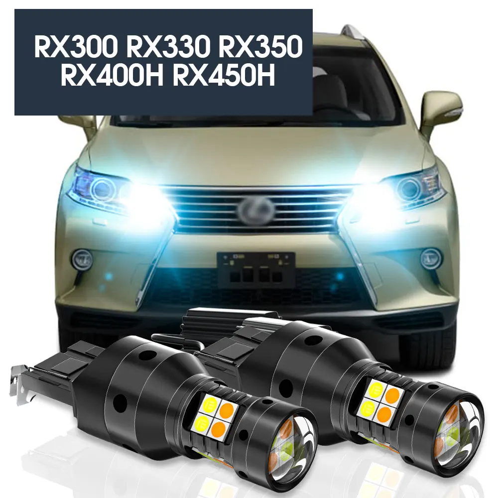 

2pcs LED Dual Mode Turn Signal+Daytime Running Light DRL Canbus Accessories For Lexus RX300 RX330 RX400H RX350 RX450H RX450HL RX