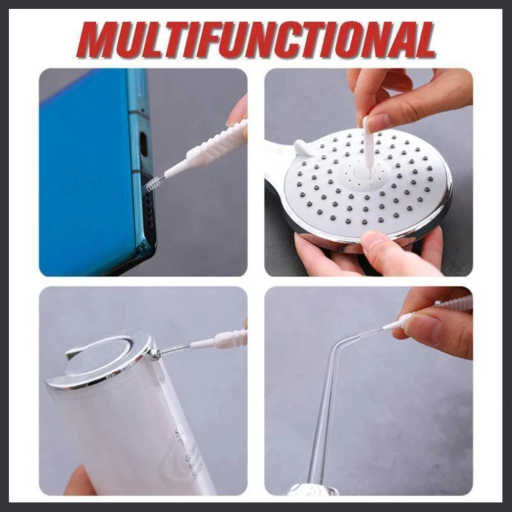 20Pcs Mini Nylon Bristle Cleaning Brush,Small Hole Shower Head Cleaning  Brush