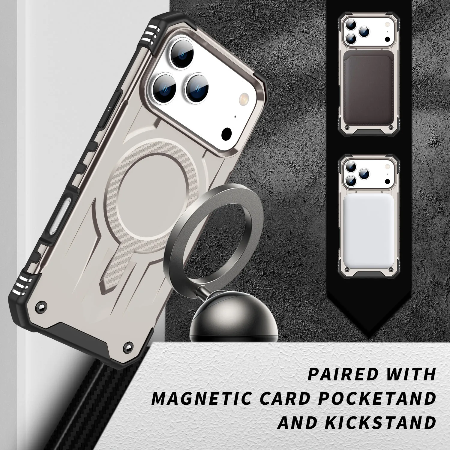 Shockproof Magnetic Armour Case - Heavy Duty Rugged Cover with Magsafe Compatibility