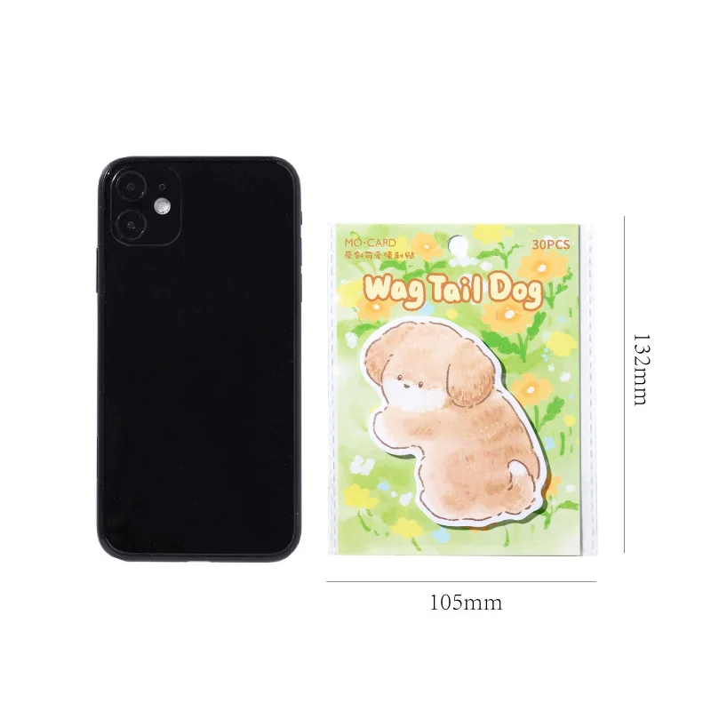 30Sheets Cute Pet Weekend Series Sticky Kawaii Notes Supply Vocabulary Writing Pads Planner Reciting Book Student Memo Message 6