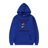 Disdainful Cat Protection Coffee Animation Print Youth Hooded Sports Top Fleece Pullover Casual Jogging Fitness Sweatshirt 2