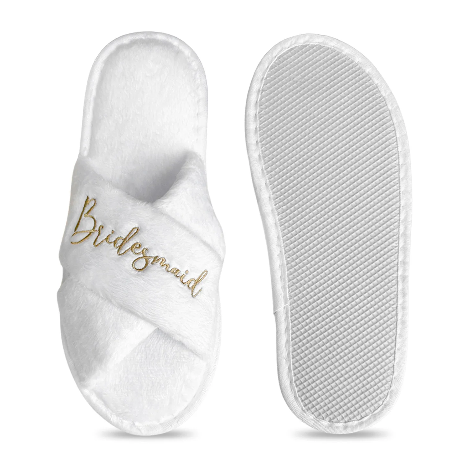 Wedding Party Guests Home Slip-on Letter Print Shoes Bride And Bachelorettes Bridal Party Cross Strap Slippers women slippers indoor shoes