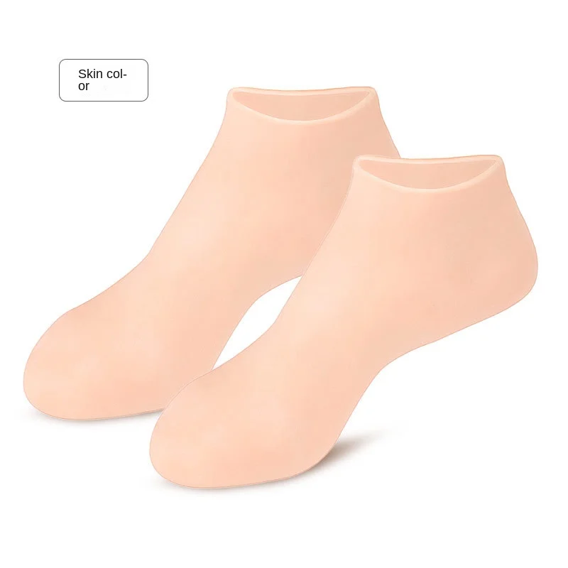 2Pcs Silicone Foot Care Socks Anti Cracking Moisturizing Gel Socks Cracked Dead Skin Remove Protector Pain Relief Pedicure Tools