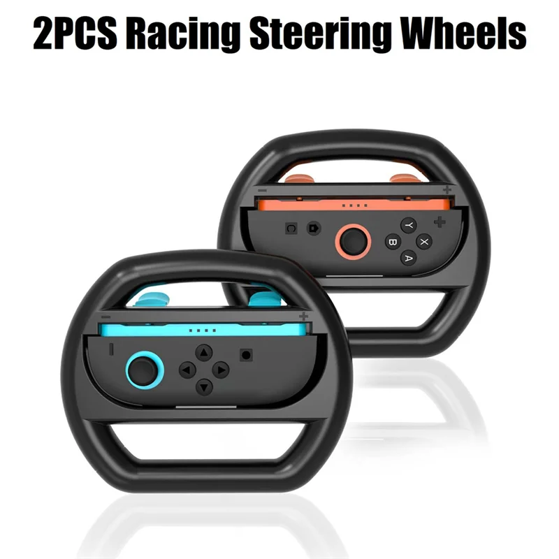 A96Z 2PCS 레이싱 스티어링 휠 (스위치 2 컨트롤러용) 게임 그립 핸들 레이싱 게임 휠 (닌텐도 스위치 2 컨트롤러용)