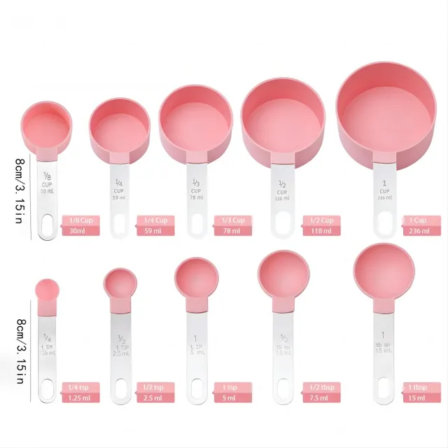 KUUJOJO 10-Piece Measuring Cups & Spoons Set 2