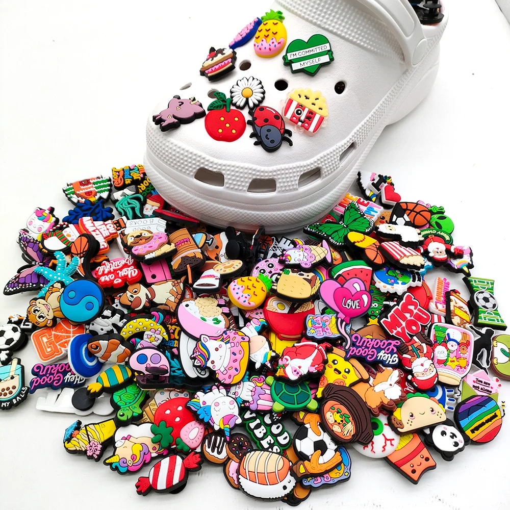 Dijes de dibujos animados jibz para zapatos de 20-100 piezas, decoración de zapatos para Croc, hebilla, accesorios para zapatos, regalo para niños, venta al por mayor