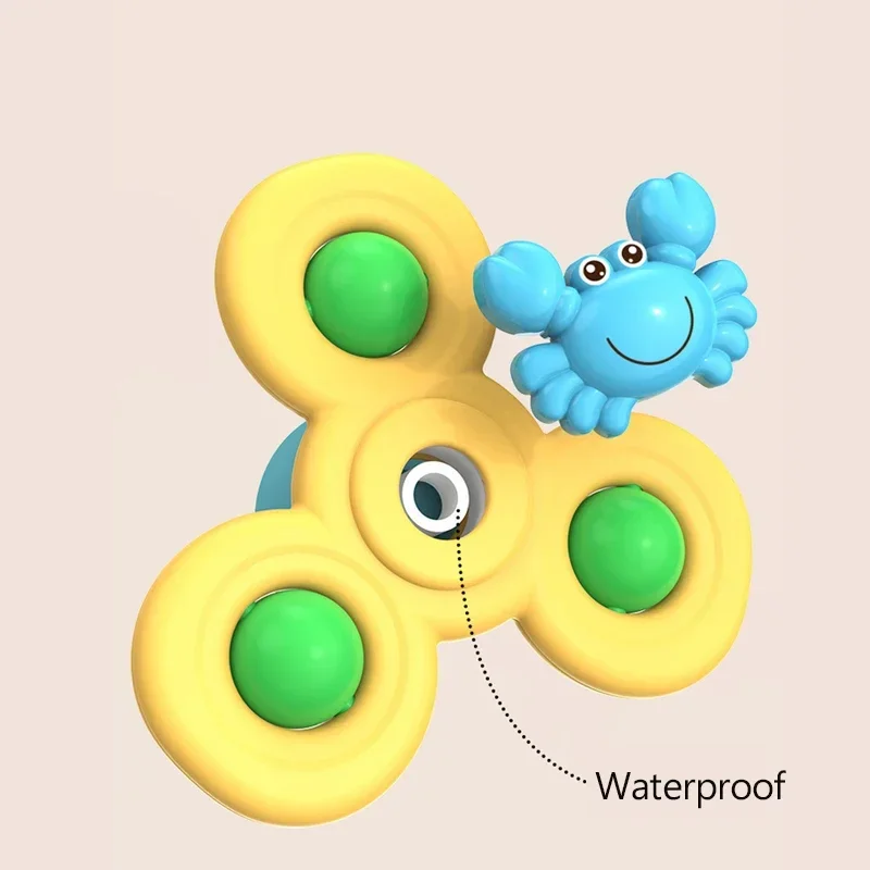 3PCS Suction Cup Spinner Toy Baby Bath Funny Game Educational Toys For Children Girls Boys Infant Sensory Stress Reliever Gift 5