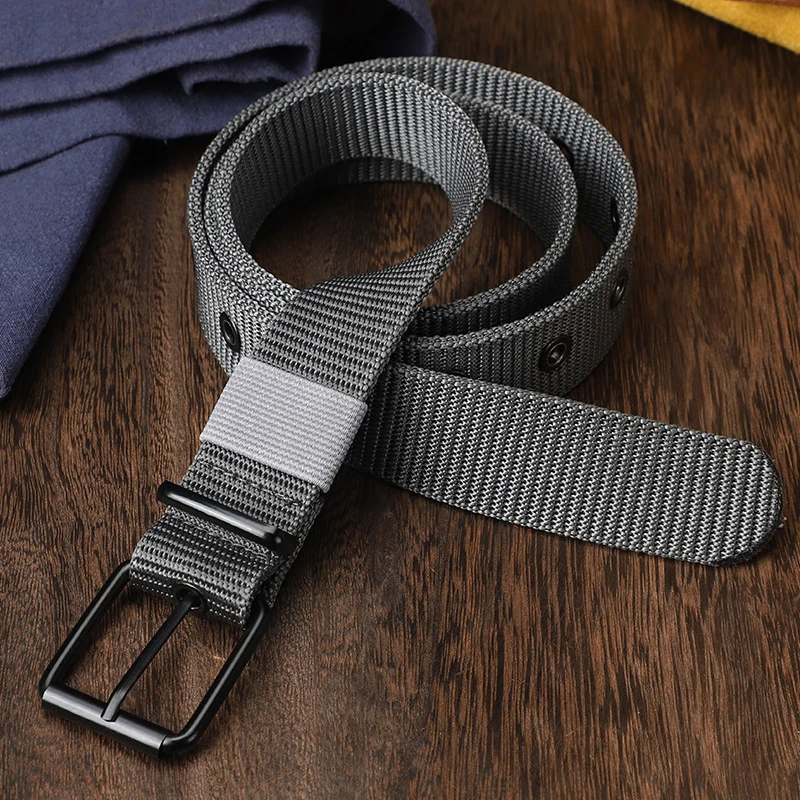 Canvas Belt Men's Porous Pin Buckle Outdoor Sports Women's Trendy Jeans For Men And Women
