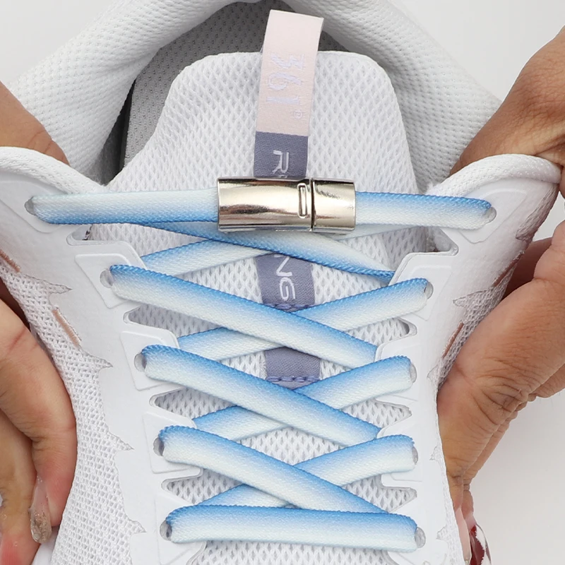 

New Magnetic Lock Shoelaces Without ties Gradient Flat Elastic Laces Sneakers Kids Adult No Tie Shoe laces for Shoes Accessories