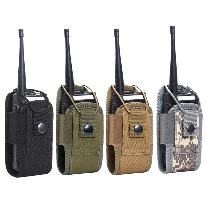 1000D Tactical Radio Walkie Talkie Pouch Waist Bag Holder Pocket Portable Interphone Holster Carry Bag For Camping 2