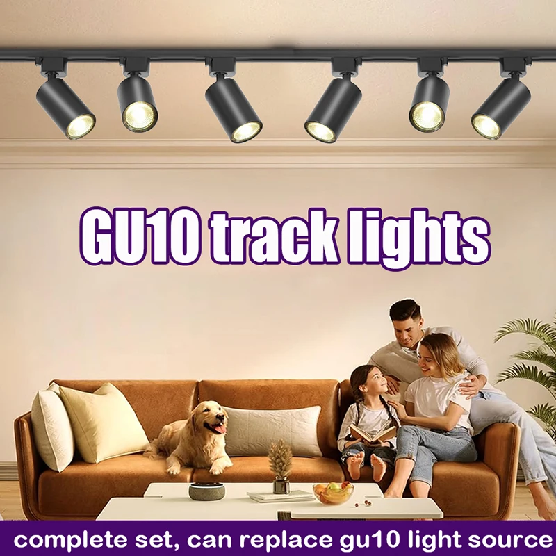 Ceiling Track Light GU10 Set 110V Smart Spotlights Replace Dimming