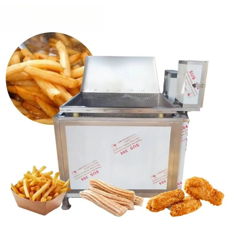 Friggitrice Industriale Automatica a Gas per Snack e Carne, Personalizzabile per Fabbriche di Lavorazione Alimentare, Ideale per Chifles e Patatine