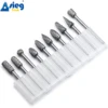 10pcs 3x6mm Carbide Burr Set Rotary File Die Grinder Bit 1/8" Shank Milling Cutter for Metal Steel Grinding Dremel Rotary Tool 2