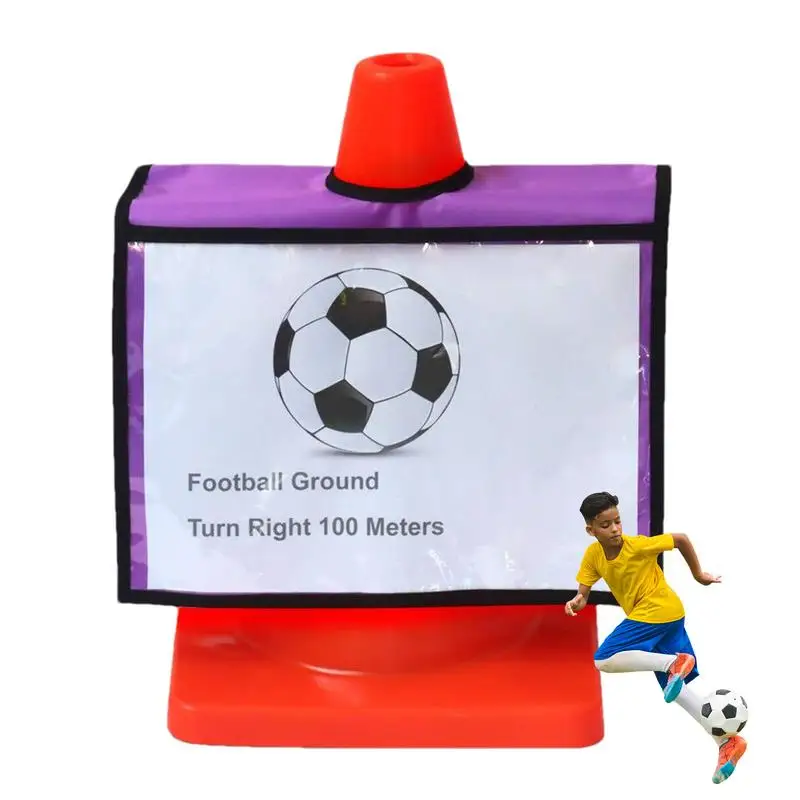 교통 안전 콘 슬리브 야외 경고 표지판 커버, 재사용 가능한 교통 콘 커버, 교..