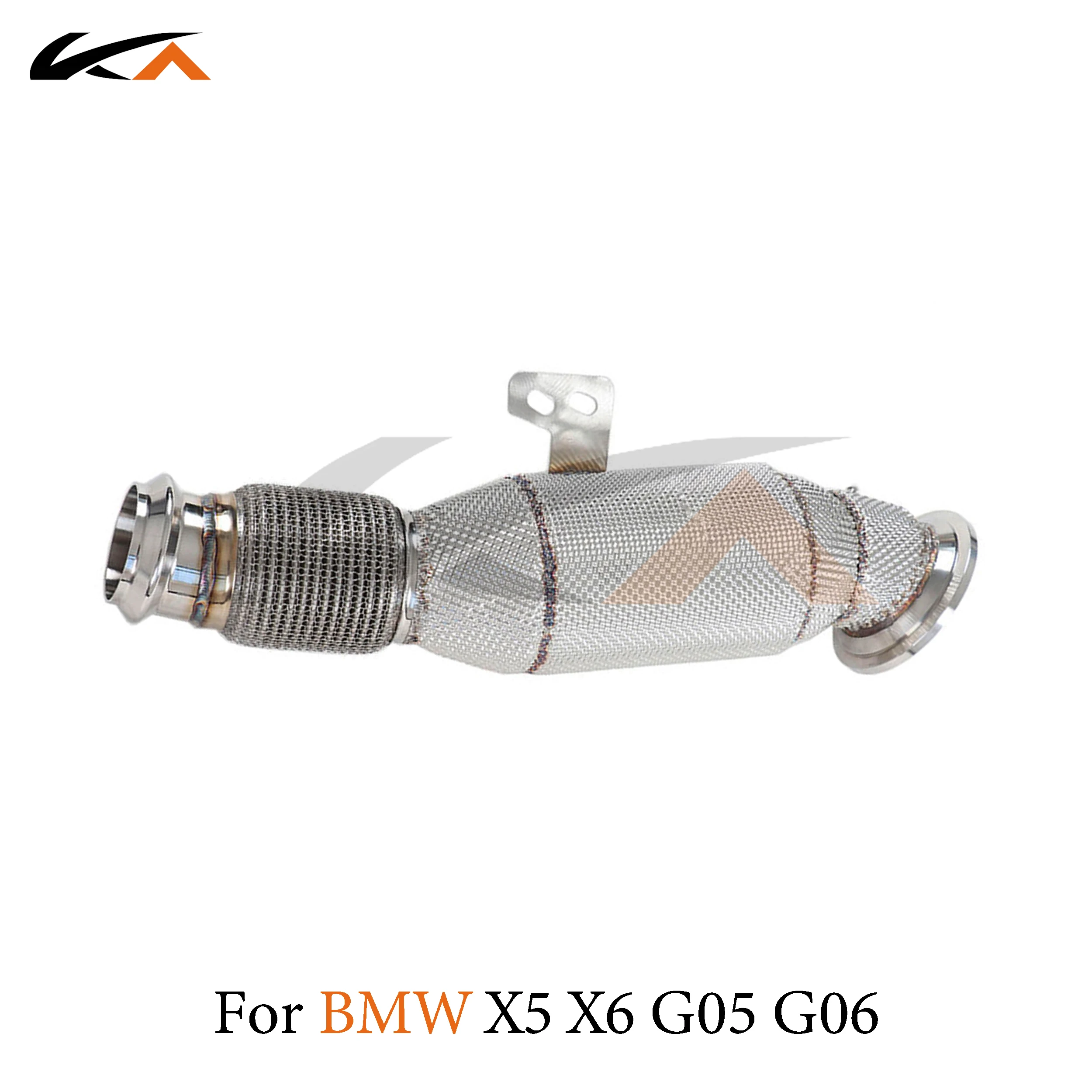 KA 튜닝 다운파이프 배기 스테인리스 스틸 헤더, BMW X5 X6 G05 G06 3.0T 퍼포먼스, 자동차 부품 열 차폐 촉매 작용