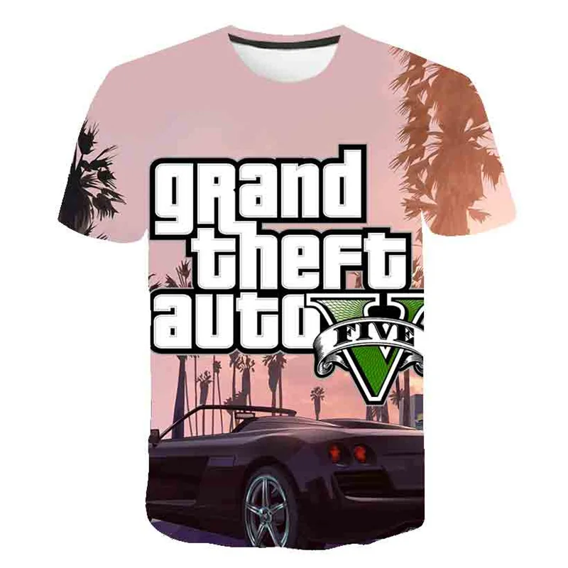 Grand Theft Auto Game Gta 5 T Shirt Bambini Ragazzi Vestiti Estate Maniche Corte Ragazze Top Tees Abbigliamento Per Bambini Teen Gta 5 Magliette