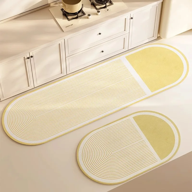 

Kitchen Carpet Pvc Foot Mat Absorbent Non-slip Area Rug Long Strip Floor Mats Soft Diatom Mud Water-absorbent Quick Drying 주방 카펫