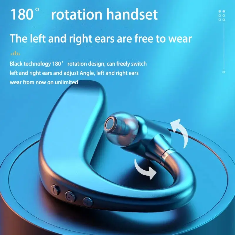 Wireless Sports Business Bluetooth Earphone Call BT Hands-free Car Earplug with Microphone