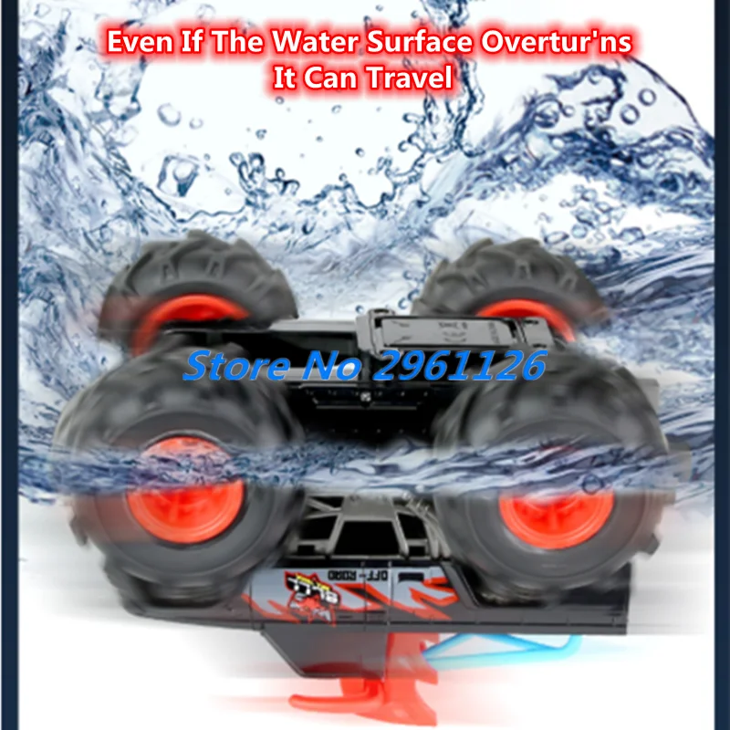 Land Water Amphibious Remote Control Trcuk Car 4WD 360 ° Rotation 45 ° Climbing Electric Off-Road Waterproof RC Truck Boy Gift 5