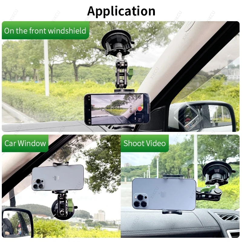 Car Suction Cup Phone Holder Universal Wheel Adjustment Foldable Cellphone Bracket for Rain Shield/Gym/Mirror Vacuum Cup Stand