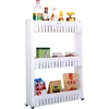 Laundry Room Organizer, Mobile Shelving Unit Organizer with 3 Large Storage Baskets, Gap Storage Slim Slide Out Pantry Storage R 1