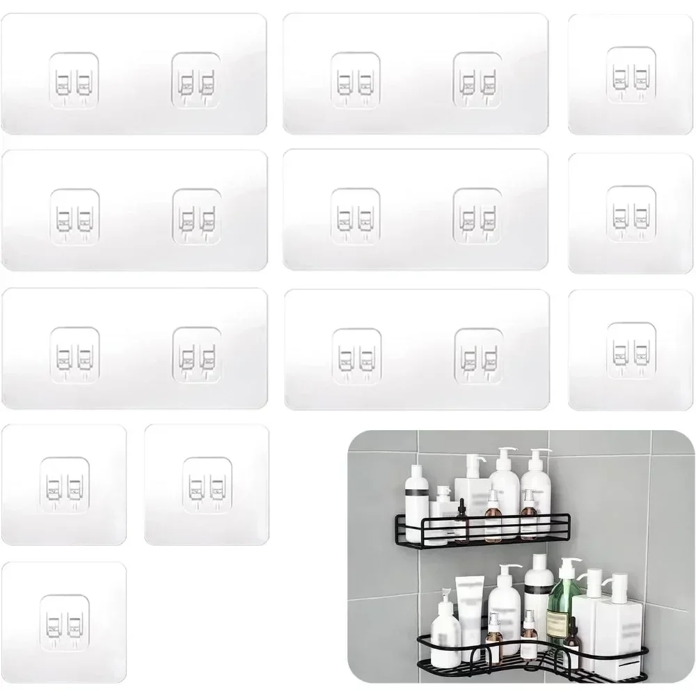 Transparent Hooks-Double-sided Adhesive Wall Hooks Multi-purpose Waterproof Clothes Hats Towel Kitchen Bath Door