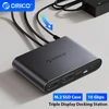 ORICO 2 Bay M.2 SSD External Case USB3.2 Docking Station 10Gbps Type C NVMe SATA Enclosure M2 Hard Drive 4K60Hz Triple Display 1