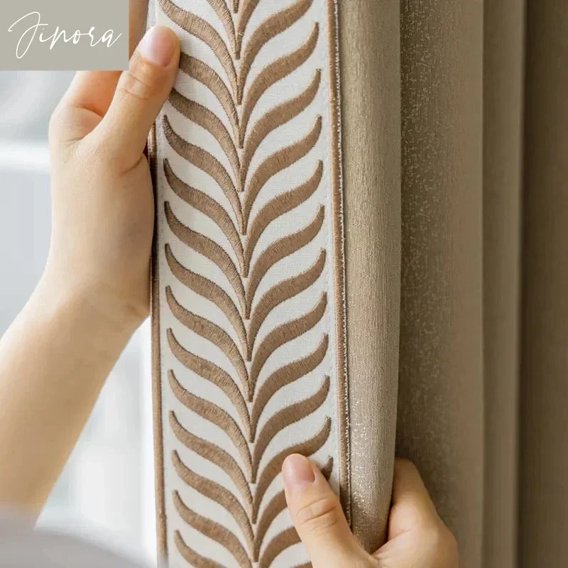 Blackout curtains Window curtains Decor curtains Lace curtains Jacquard Luxury Curtains for Living Dining Room Bedroom American Modern Blackout Lace Window Curtain Tulle Custom