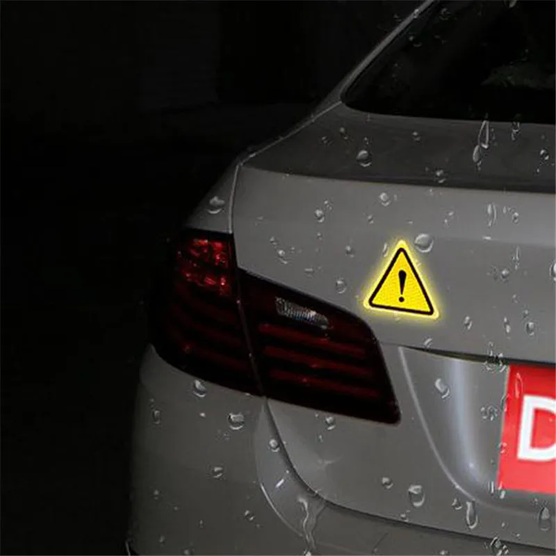 

Triangle Warning Mark Reflective Safe Caution Car Stickers Decals Motorcycle Bike Motocross Helmet Windshield