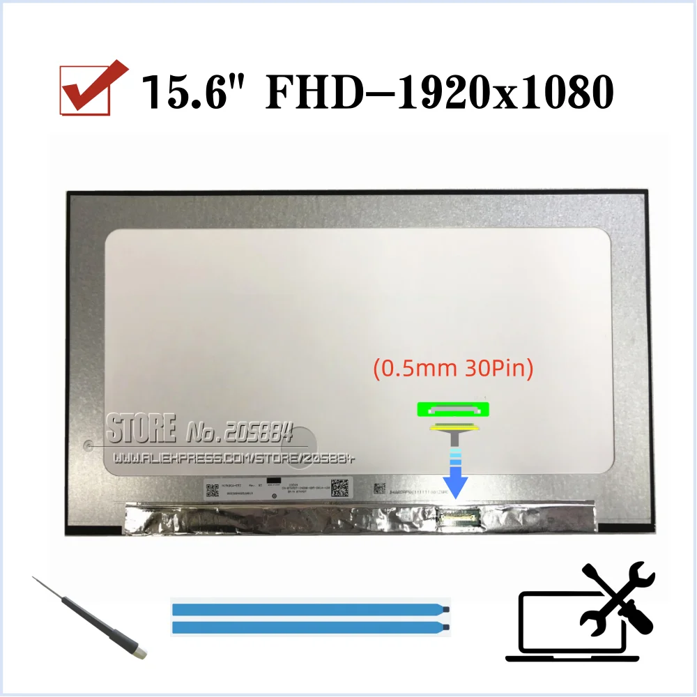 LCDOLED Replacement for Dell Latitude 15 3520 P108F P108F001 P108F002 Non-Touch Version 15.6 inches 30Pins FullHD 1920x1080 IPS LCD LED Display Screen Panel (Not for Touch Version