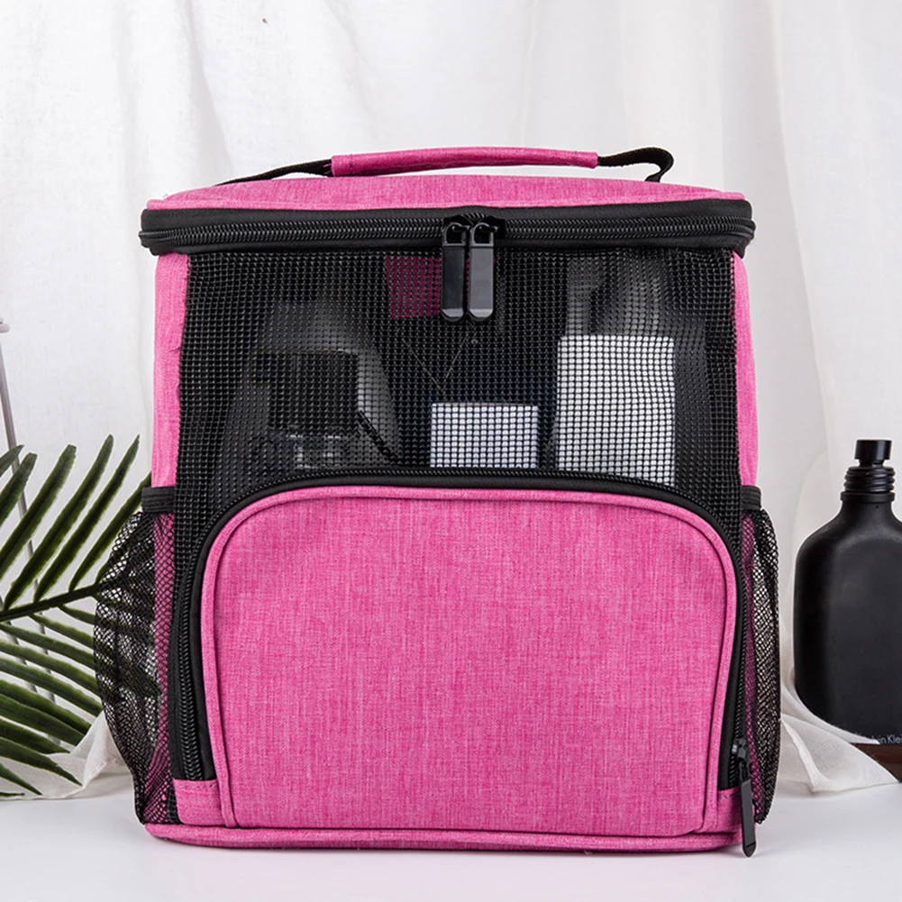 Portable Toiletry Bag Water Resistant Mesh Hanging Large Capacity Shower Storage Bag For Men Women Travel Camping Outdoor