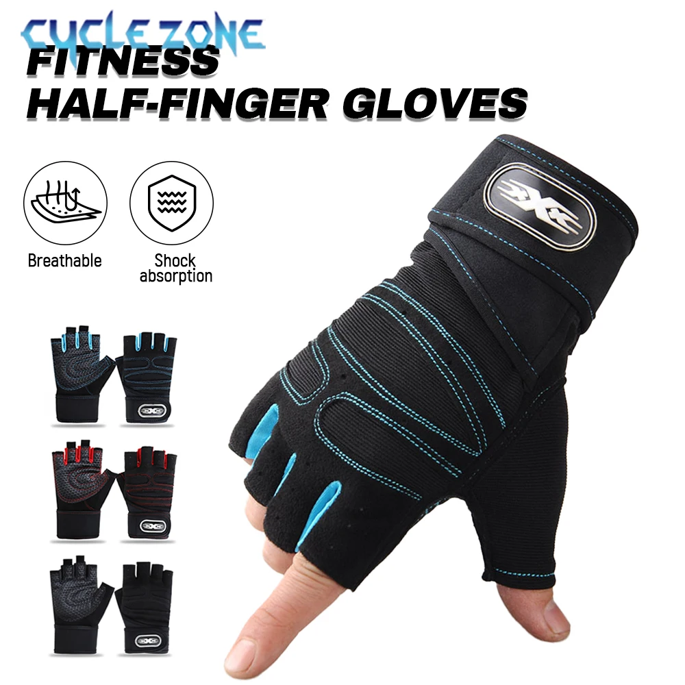 Breathable Cycling Gloves MTB Road Bike Cycling Half Finger Gloves for Fitness Heavyweight Training Sports Cycling Equipment