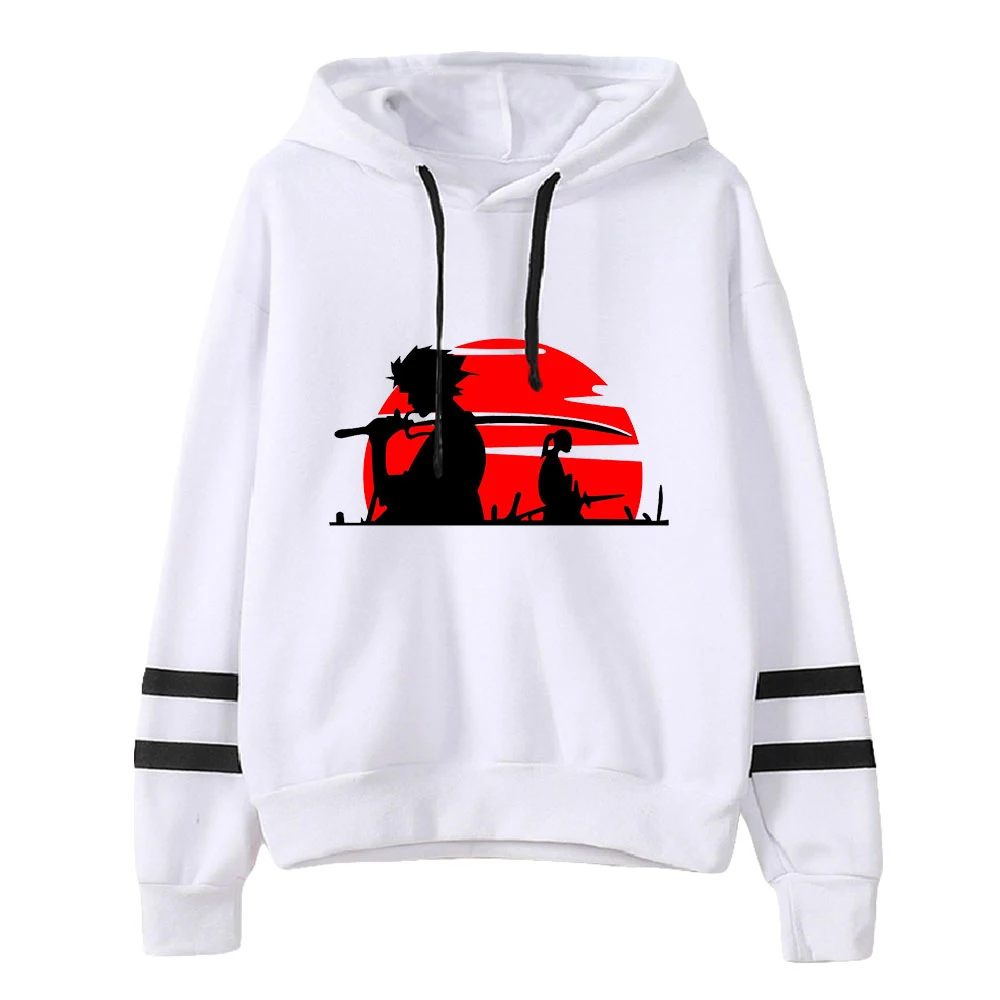 

Samurai Champloo Hoodie Unisex Pocketless Sleeve Women Men Sweatshirt Harajuku Streetwear Japanese Anime Clothes Plus Size