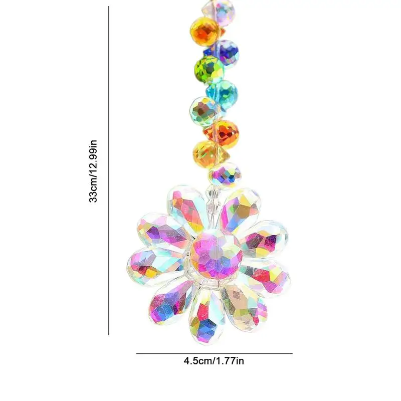 Daisy Crystal Sun Catchers Hanging Suncatchers for Window Car Decor Fall Decorations Rainbow Maker Garden Indoor Outdoor Gift