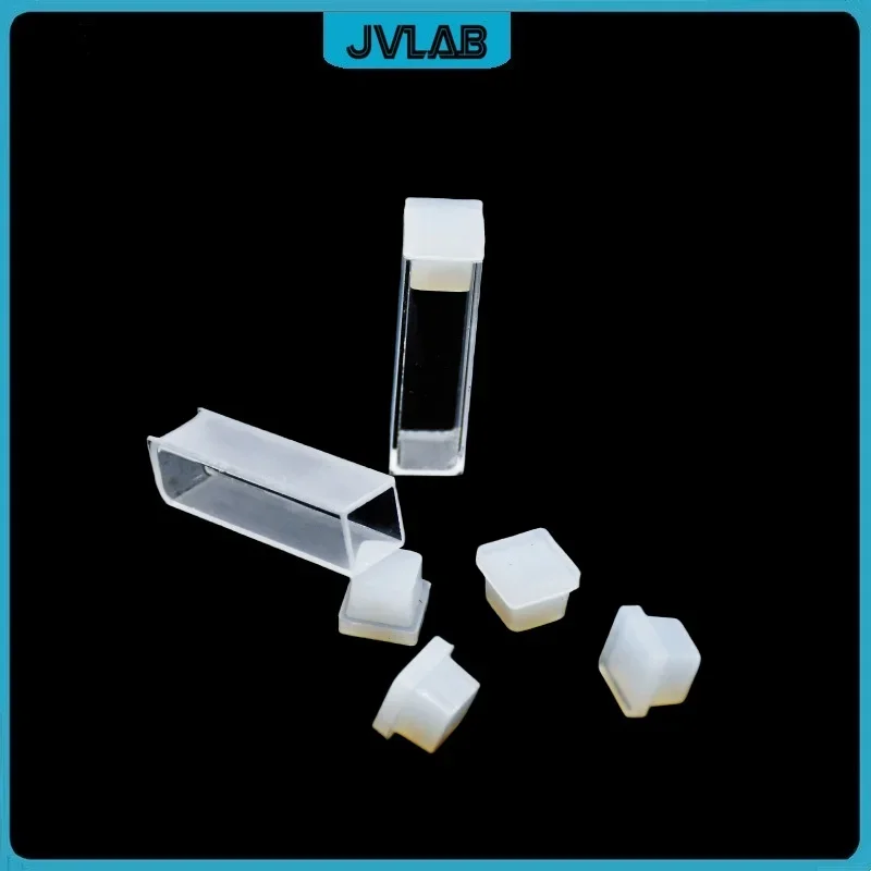 Quartz Cuvette Cell Silicone Cell Cover Glass Cuvette Lid Quartz Cuvette Silicone Stopper For Size 10mm*10mm Cuvettes Resistant Corrosion 10 / PK