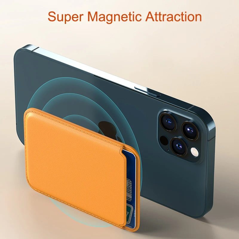 Luxury Leather Magnetic Wallet Card Holder - Premium Phone Accessory Cover