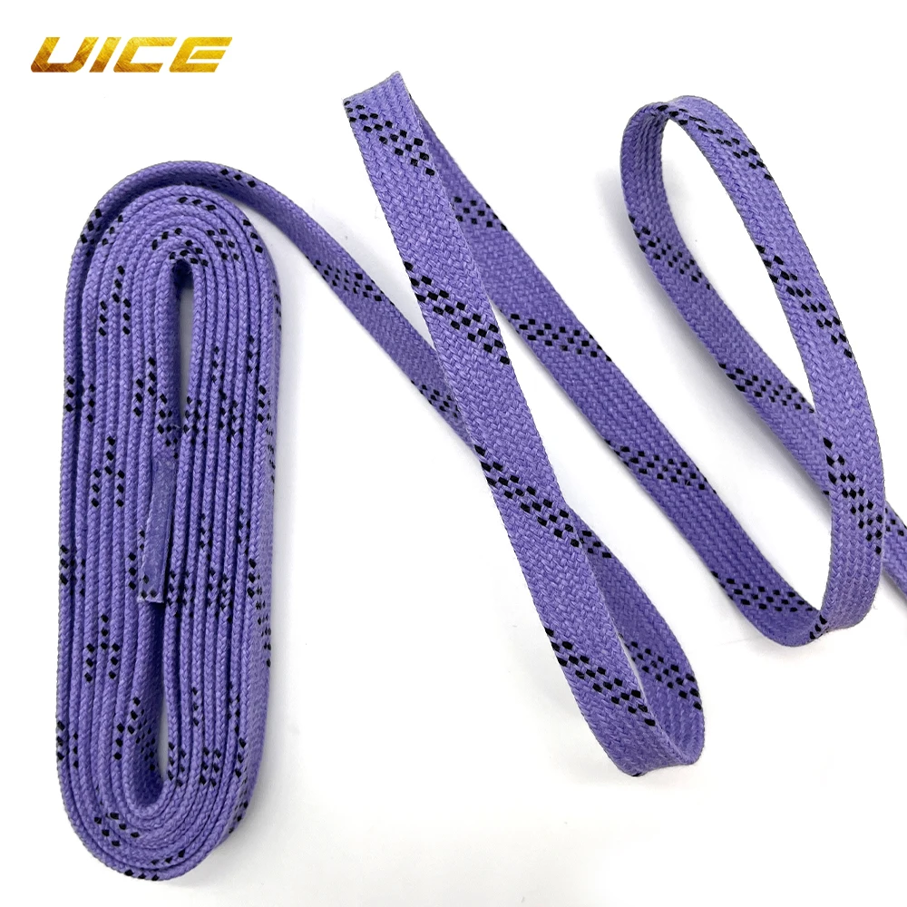 84-130inch Ice Hockey Shoelaces Hockey Skate Laces Box-Packed Dual Layer Braid Reinforced Waxed Tip Accessories hockey skate laces