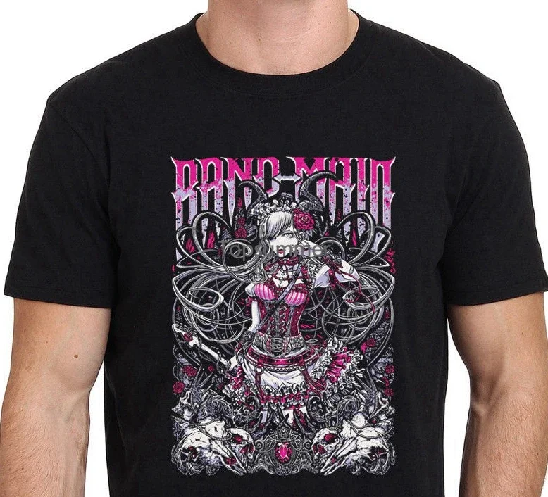 남성용 반팔 면 티셔츠, 밴드 메이드 일본 포스터 아트, 블랙 사이즈 S~XXL Best Top5 남성용 반팔 면 티셔츠, 밴드 메이드 일본 포스터 아트, 블랙 사이즈 S~XXL Best Top5