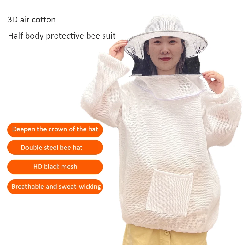 Beekeeping Suit Breathable Anti-bee Professional Removable Hood Collecting Honey Clothes