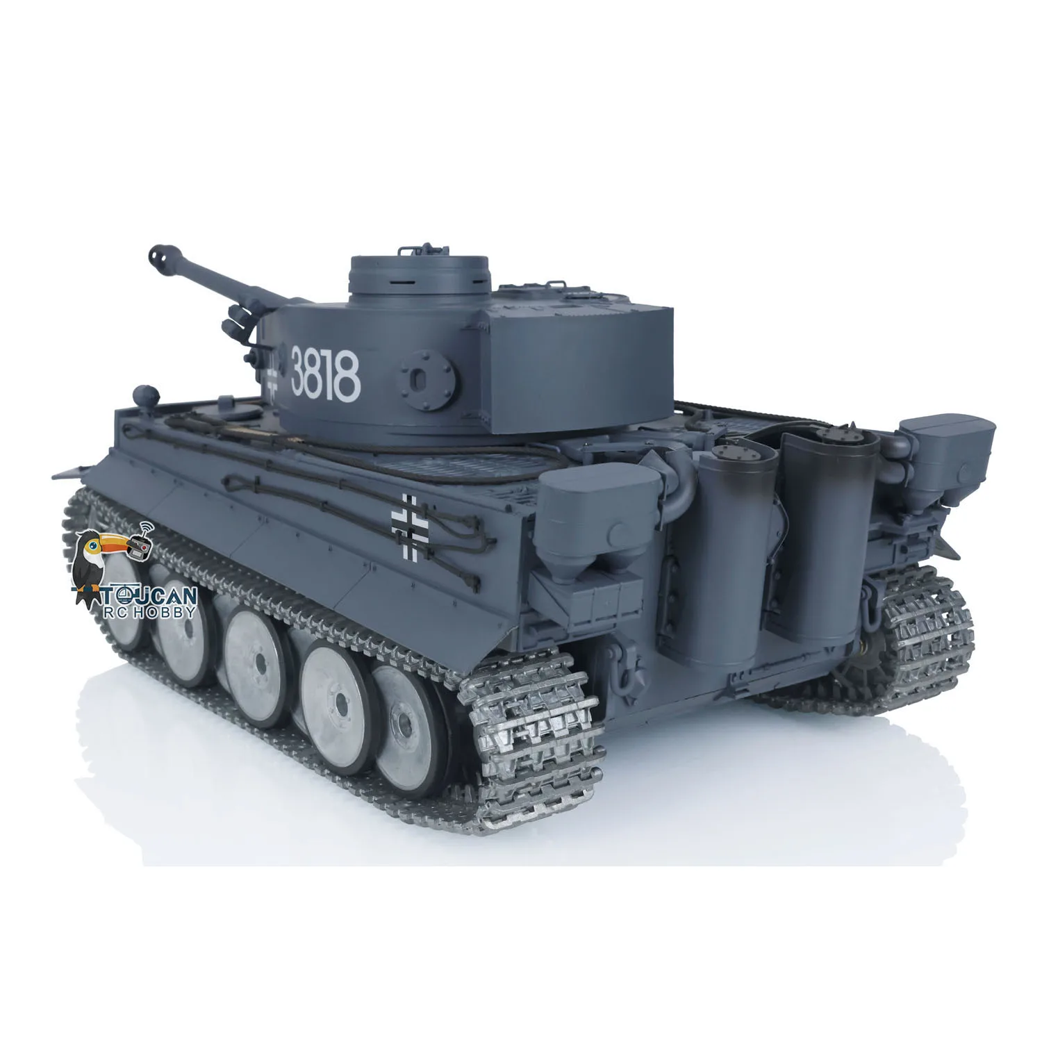 Heng Long 1/16 RC Tank Tiger I 7.0 Ready to Run Model Radio Control Tank 3818 FPV Camera Barrel Recoil Metal Wheels Cars TH17245 5