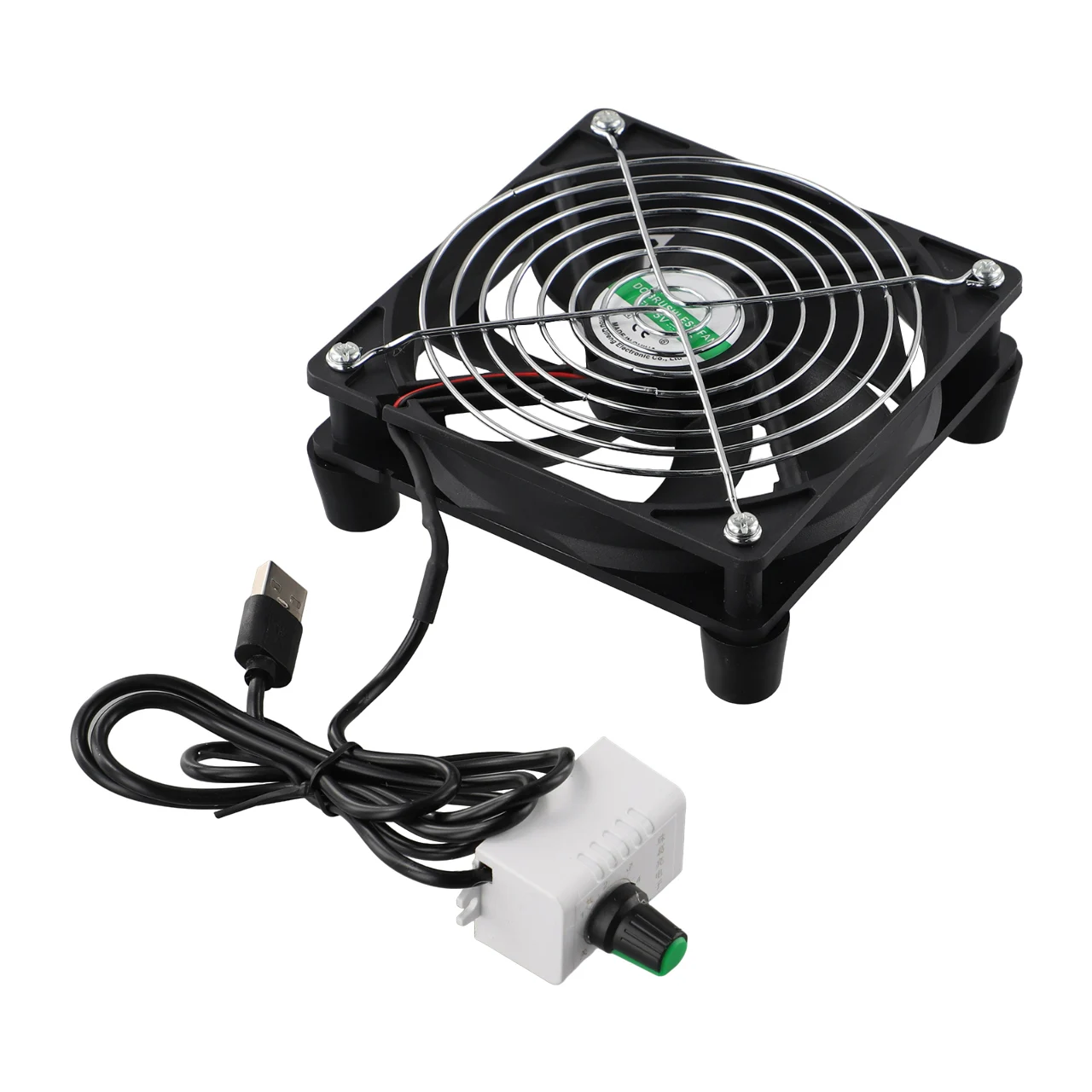 5V 냉각팬 저소음 고속팬 가정용 실내용 12cm USB 전원 메쉬 패드 100cm 전원 코드 5V 저전압