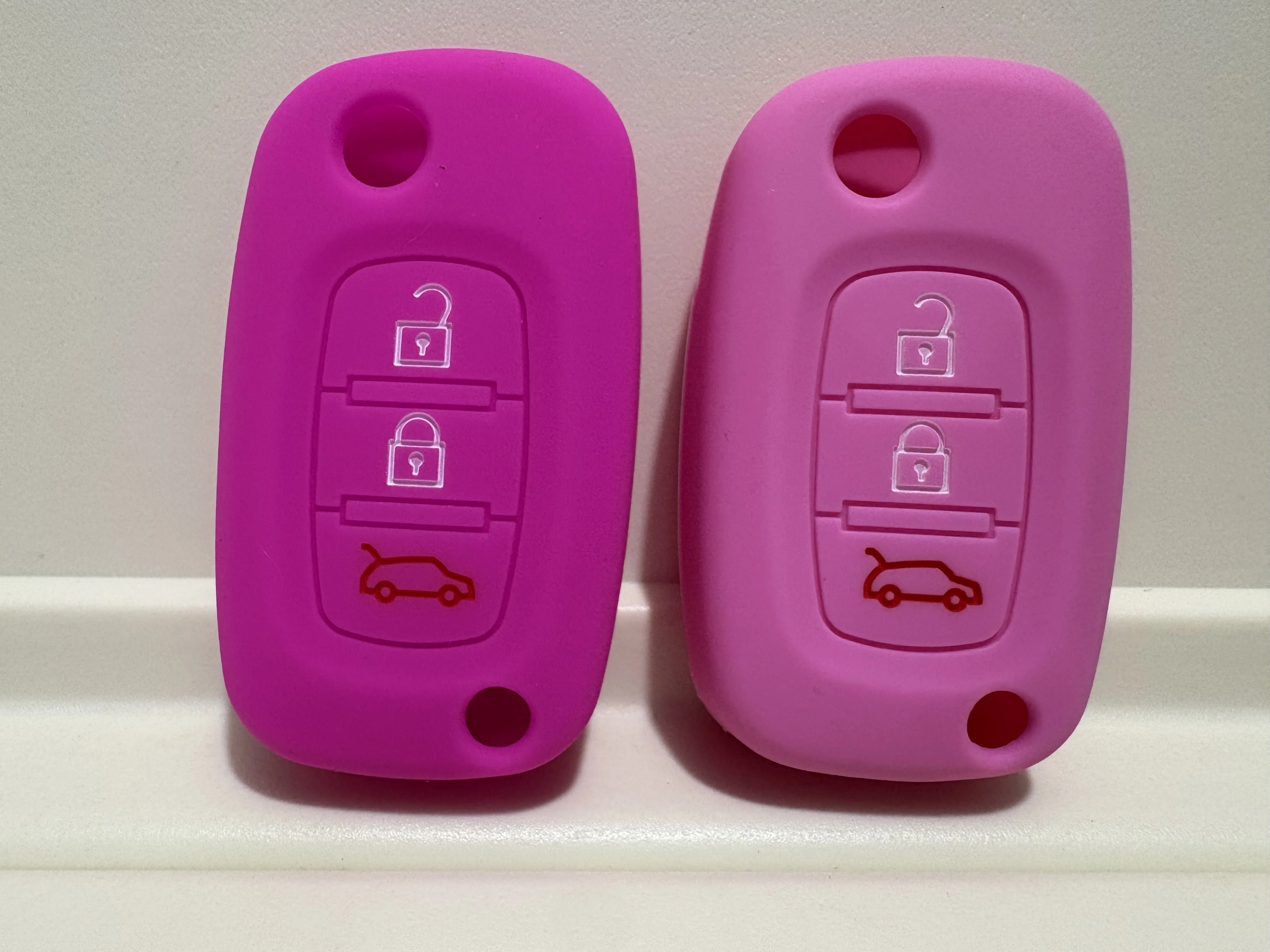 Silicone Rubber 3-Button Car Key Case Cover