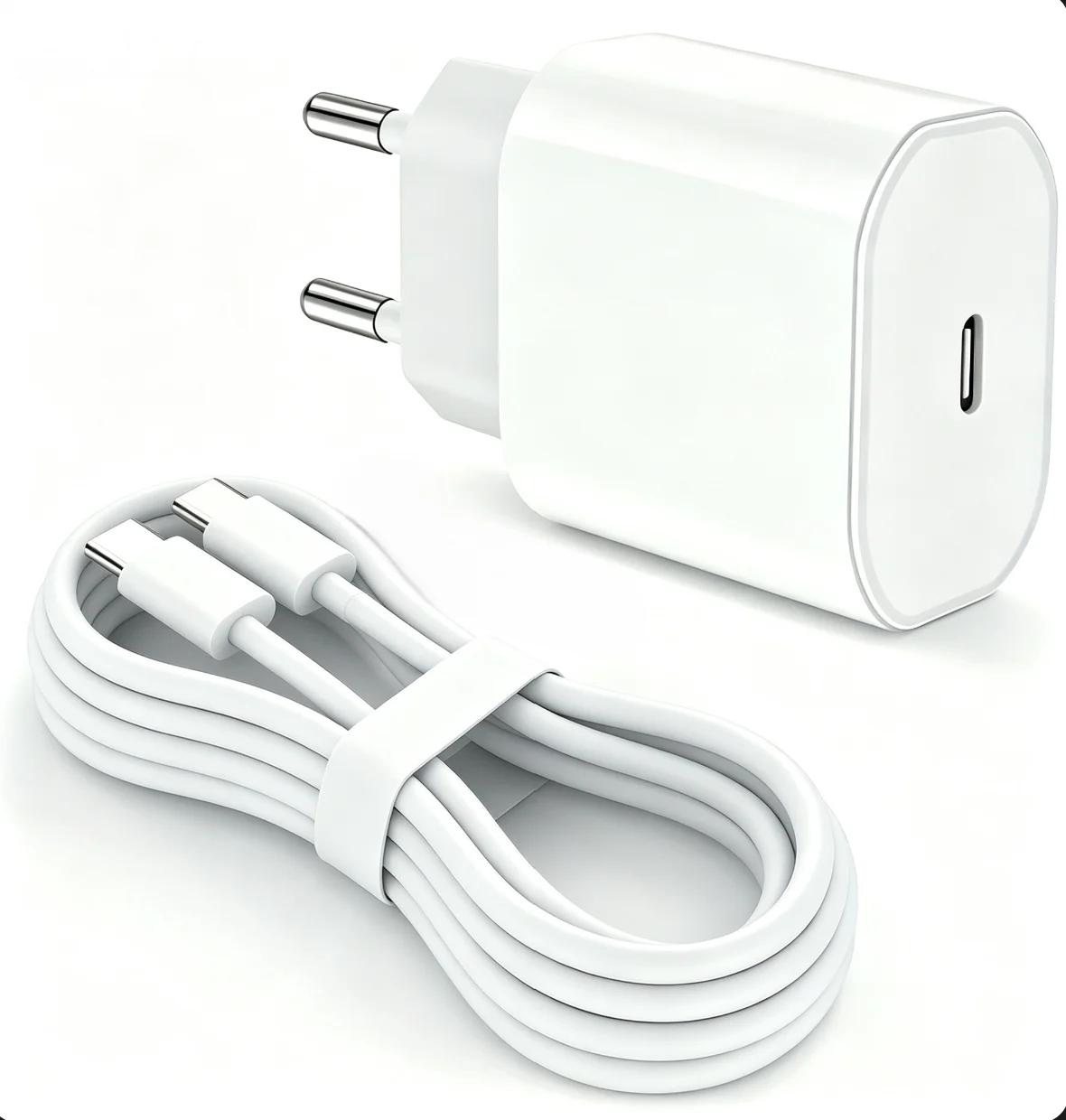 High-Speed 20W USB-C Braided Charging Cable, 2M Length