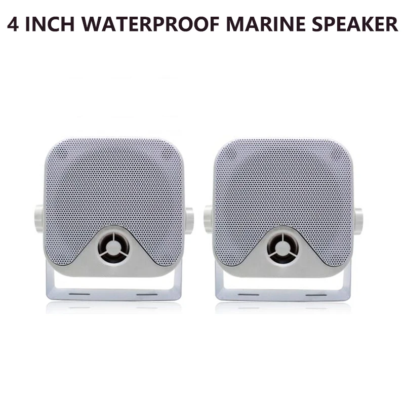 100W 4 Inch Waterproof Marine Speakers Box Outdoor Heavy Duty Speaker Surface Mount For Boat UTV ATV RZR Golf Cart Tractor Truck