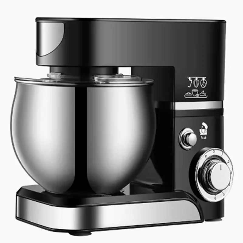 Electric Stand Food Mixer Stainless Steel Chef Machine 5L Bowl Cream Blender Knead Dough Cake Bread Whisk Egg Beater 6